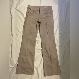 tan low rise bootcut/flare pants!